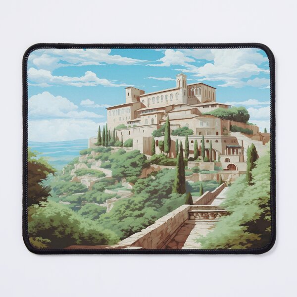 Item preview, Assisi Italy Hill Town Medieval Art Poster designed and sold by LaFabricaArt.