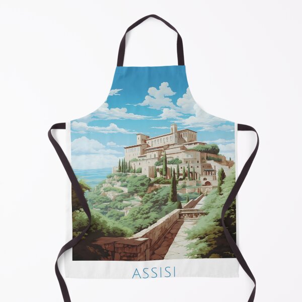 Item preview, Assisi Italy Hill Town Medieval Art Poster designed and sold by LaFabricaArt.