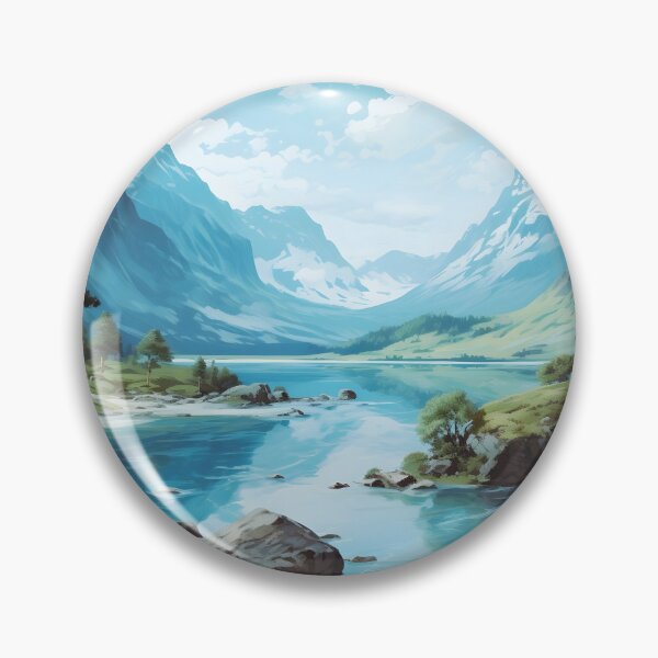 Item preview, Norway Fjords Majestic Blue Mountain Landscape Poster designed and sold by LaFabricaArt.