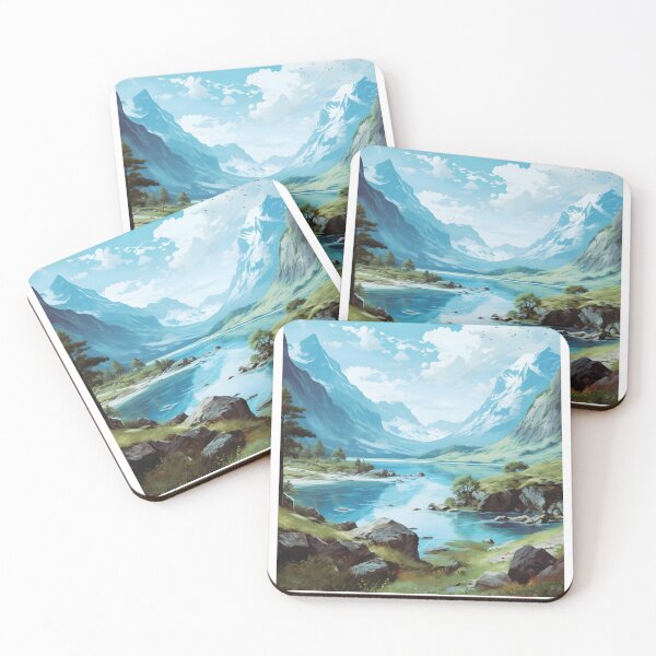 Item preview, Norway Fjords Majestic Blue Mountain Landscape Poster designed and sold by LaFabricaArt.