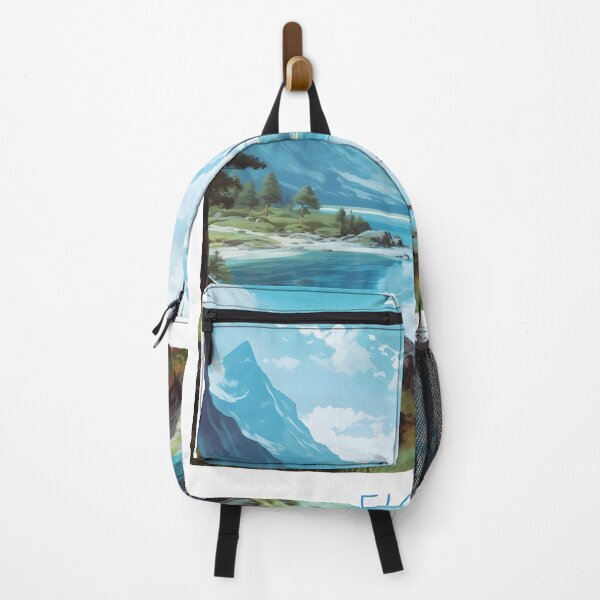 Item preview, Norway Fjords Majestic Blue Mountain Landscape Poster designed and sold by LaFabricaArt.