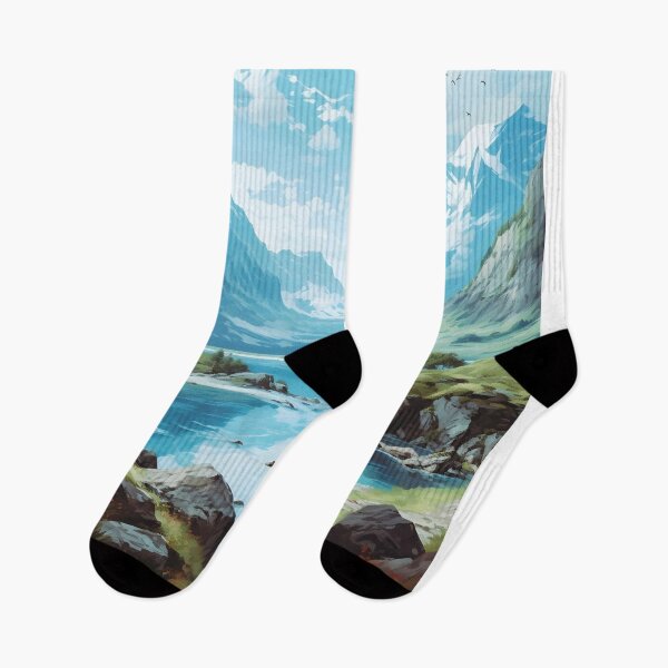 Item preview, Norway Fjords Majestic Blue Mountain Landscape Poster designed and sold by LaFabricaArt.