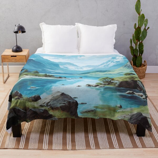 Item preview, Norway Fjords Majestic Blue Mountain Landscape Poster designed and sold by LaFabricaArt.
