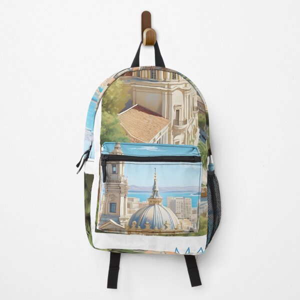 Item preview, Malaga Spain Mediterranean Cityscape Travel Art designed and sold by LaFabricaArt.