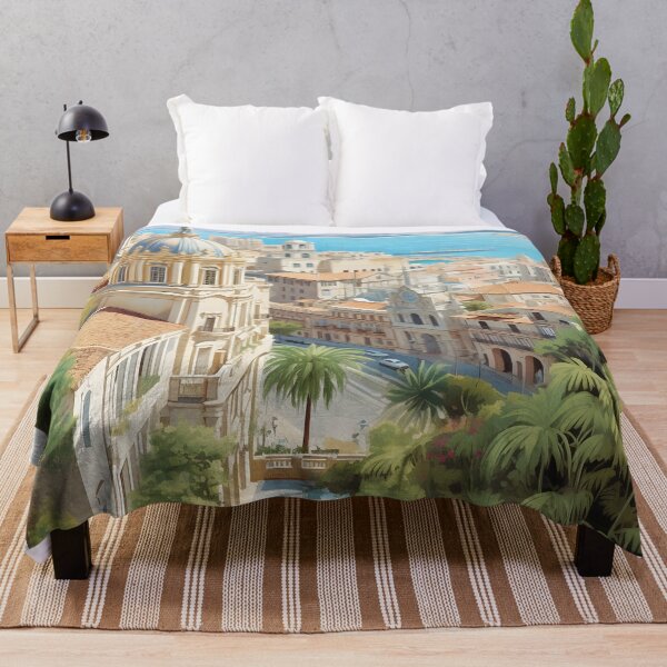 Item preview, Malaga Spain Mediterranean Cityscape Travel Art designed and sold by LaFabricaArt.