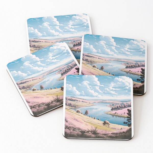 Item preview, Derwent Reservoir England Pastel Hills Landscape Art designed and sold by LaFabricaArt.