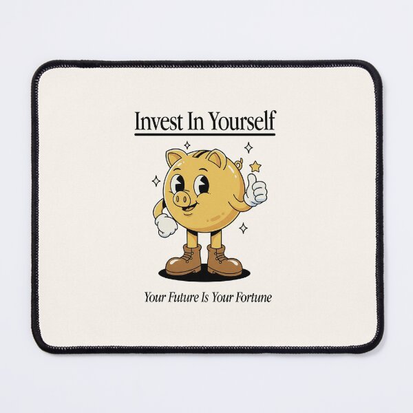 Item preview, Invest In Yourself Piggy Bank Retro Money Motivation designed and sold by HoopeStylee.