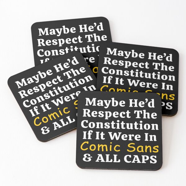 Item preview, Trump Respect Constitution Comic Sans All Caps Funny T-Shirts Hoodies Pins Stickers Magnets Mugs Posters  Anti Trump Anti Fascist Uphold Constitution Tees Gifts Protesting designed and sold by allfreelance.