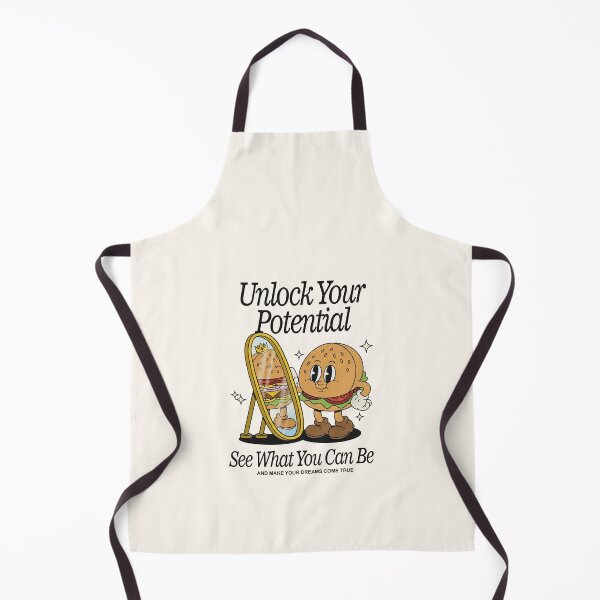 Item preview, Unlock Your Potential Retro Burger Motivation Mascot Art designed and sold by HoopeStylee.