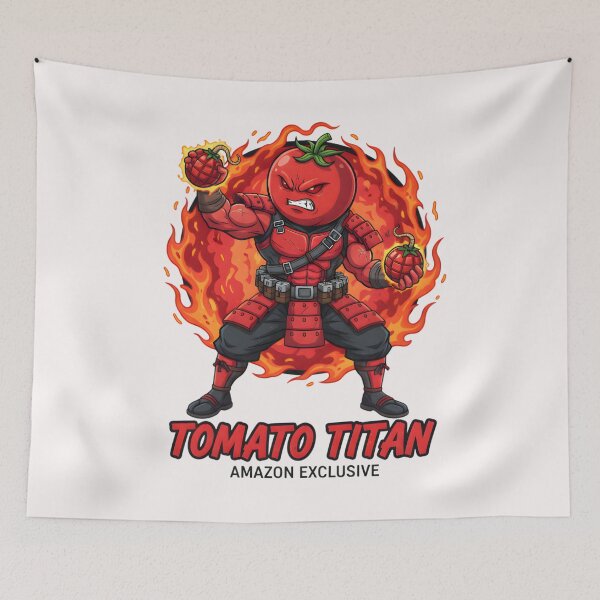 Item preview, Tomato Titan Explosive Warrior – Anime Fire Samurai designed and sold by YASS@.