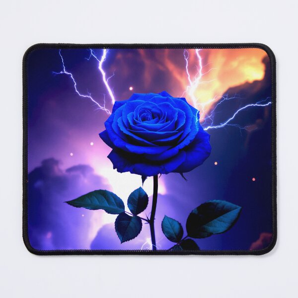 Item preview, Electric Blue Rose with Lightning designed and sold by Exodoi.