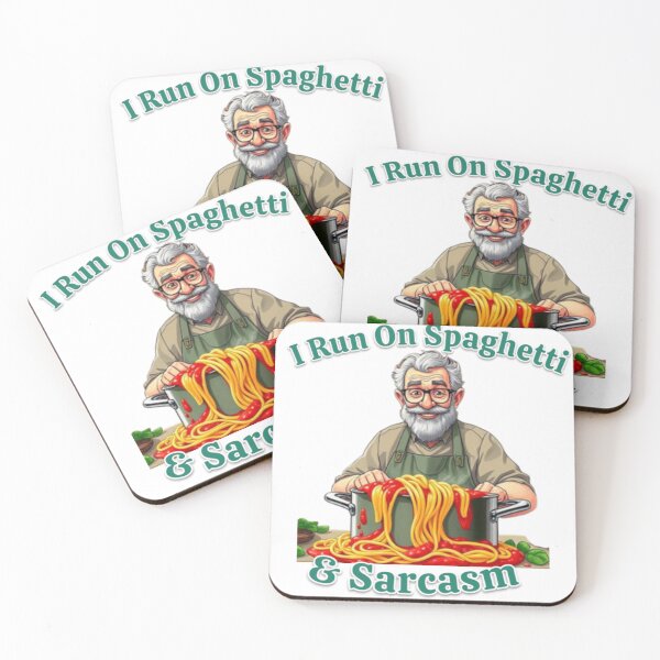 Item preview, I Run On Spaghetti & Sarcasm Funny Spaghetti Pop Art Collection designed and sold by SaucyFoodTruck.