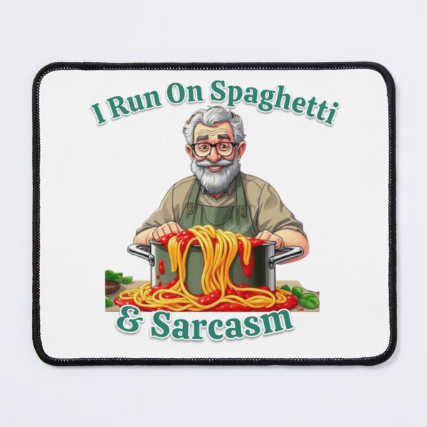 Item preview, I Run On Spaghetti & Sarcasm Funny Spaghetti Pop Art Collection designed and sold by SaucyFoodTruck.