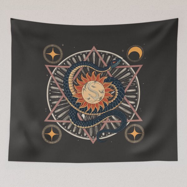 Item preview, Snake coiled around sun disk , rebirth symbolism  designed and sold by Lucky 777.