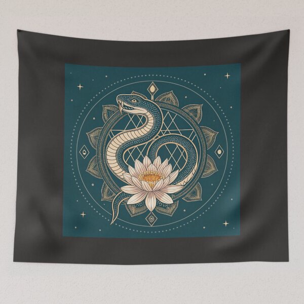Item preview, Snake coiled around sun disk , rebirth symbolism  designed and sold by Lucky 777.