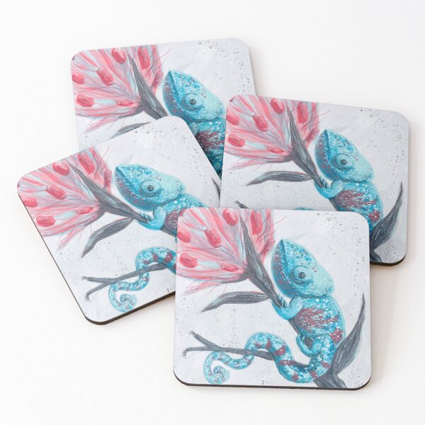 Item preview, Blue Chameleon with flower designed and sold by SGBerryart.