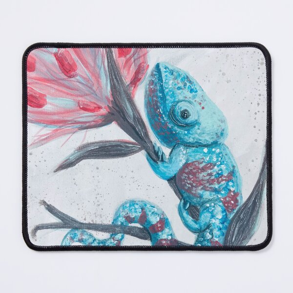 Item preview, Blue Chameleon with flower designed and sold by SGBerryart.