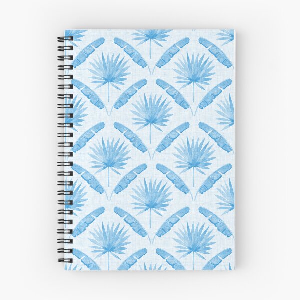 Item preview, Fan Palm and Banana Leaf Scallop in Cornflower Blue Watercolor designed and sold by KConfetti.