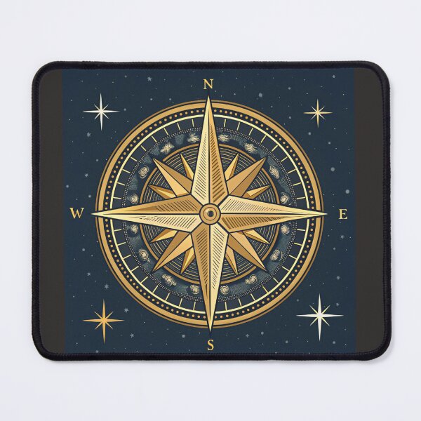 Item preview, Golden compass rose with celestial map  designed and sold by Lucky 777.