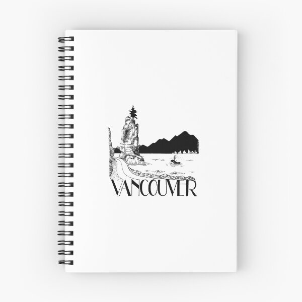 Item preview, Siwash Rock, Vancouver BC - Original Pen and Ink Illustration of Stanley Park - Canadian Mountain art designed and sold by SnowlineArt.