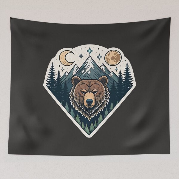Item preview, Majestic bear head  designed and sold by Lucky 777.