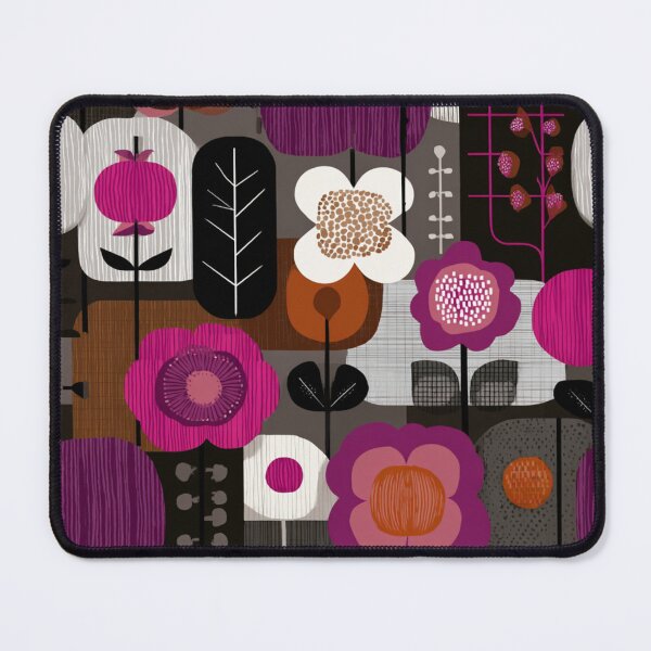 Aperçu de l'œuvre Scandinave Marimekko Fuchsia & Violet créée et vendue par CraftedHome.