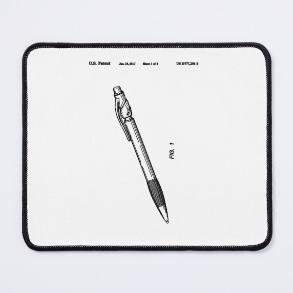 Item preview, Nerdy Vintage Pencil Patent Math Science Teacher Black Text designed and sold by MathWare MathClips.