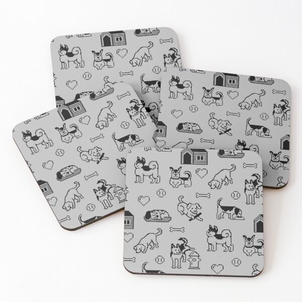 Item preview, Pixel Dogs in Monochrome Palette designed and sold by illucalliart.