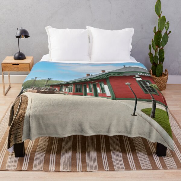 Item preview, Historic Butler Train Station with Vintage Locomotive designed and sold by plugsnpixels.