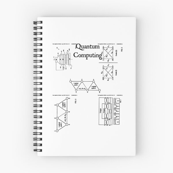Item preview, Nerdy Vintage Quantum Computing Patent Math Science Teacher Black Text designed and sold by MathWare MathClips.