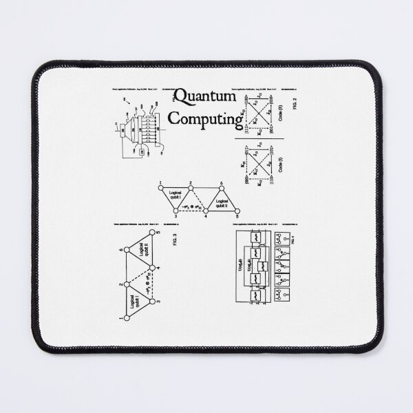 Item preview, Nerdy Vintage Quantum Computing Patent Math Science Teacher Black Text designed and sold by MathWare MathClips.