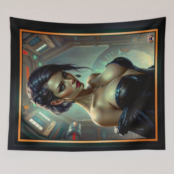 Item preview, The Enigmatic Lady Vallarelcia Of Xzelphious Prime Mesmerizing AI Concept Art by Xzendor7 designed and sold by Xzendor7 Digital Art Creations.