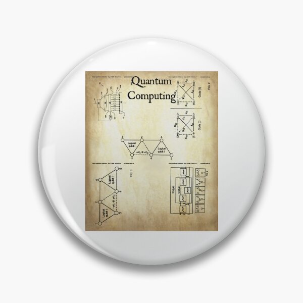 Item preview, Nerdy Vintage Quantum Computing Patent Math Science Teacher Black Text Parchment designed and sold by MathWare MathClips.