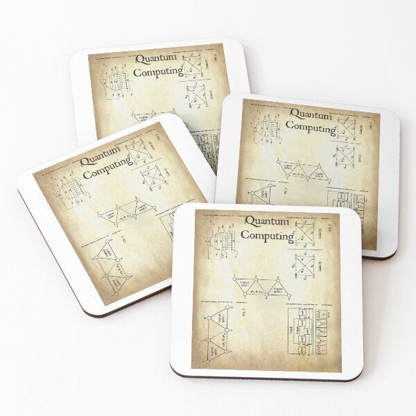 Item preview, Nerdy Vintage Quantum Computing Patent Math Science Teacher Black Text Parchment designed and sold by MathWare MathClips.