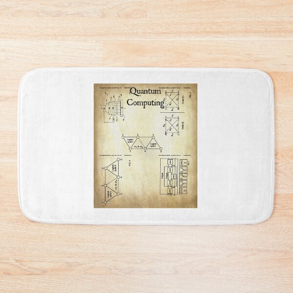 Item preview, Nerdy Vintage Quantum Computing Patent Math Science Teacher Black Text Parchment designed and sold by MathWare MathClips.
