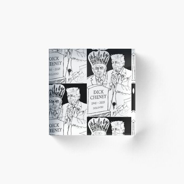 The War Crown: Blair and Trump Attend Cheney’s Funeral (2025) Acrylic Block