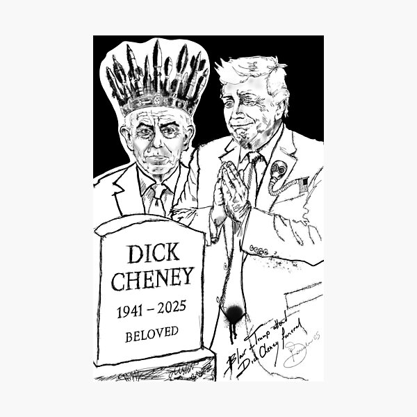 The War Crown: Blair and Trump Attend Cheney’s Funeral (2025) Photographic Print