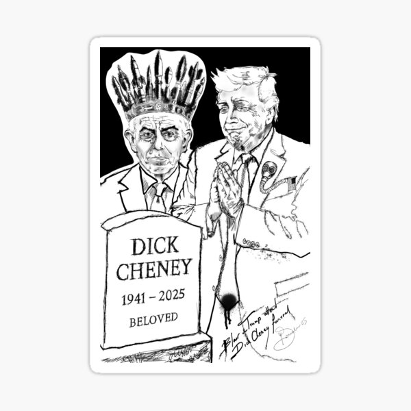 The War Crown: Blair and Trump Attend Cheney’s Funeral (2025) Sticker