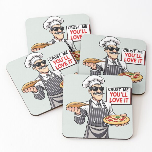 Item preview, Crust Me You'll Love It, Funny Pop Art Pizza Chef Merchandise  designed and sold by SaucyFoodTruck.
