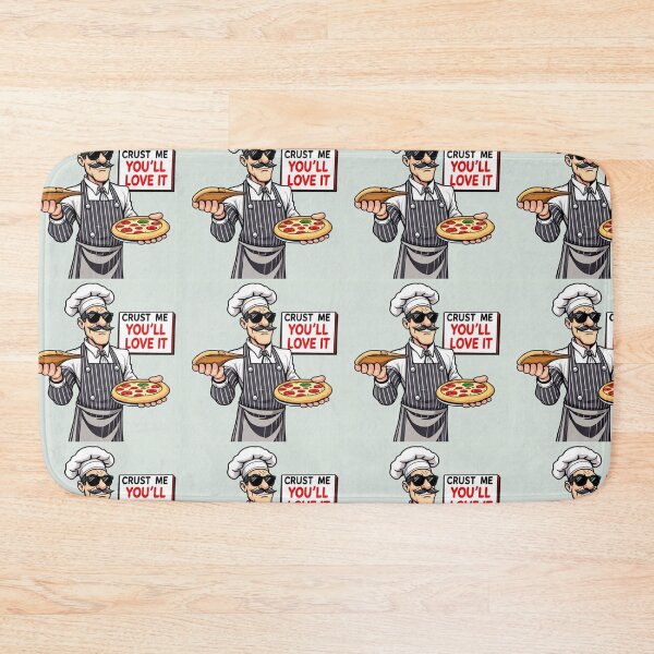 Item preview, Crust Me You'll Love It, Funny Pop Art Pizza Chef Merchandise  designed and sold by SaucyFoodTruck.