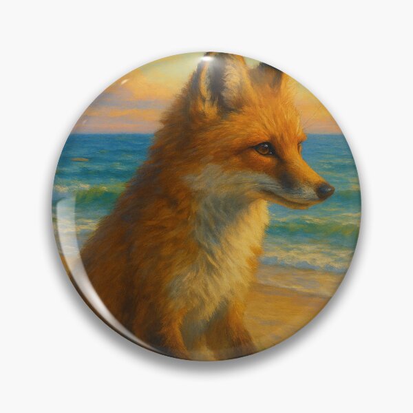 Item preview, Fox Painting on the Beach designed and sold by thehaywirehoney.
