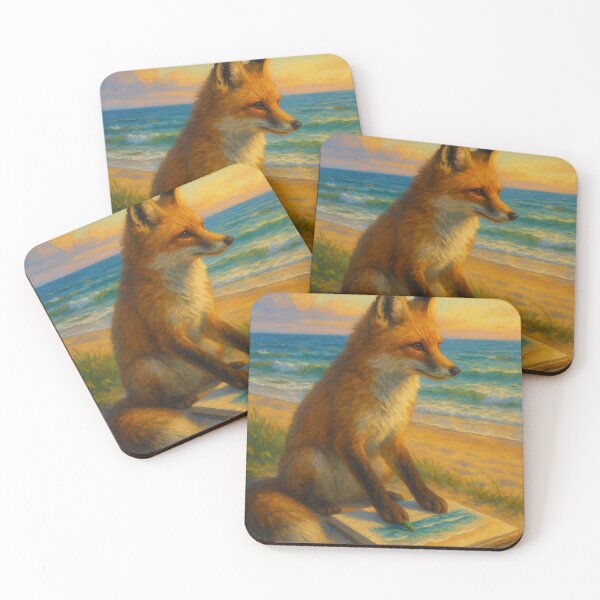 Item preview, Fox Painting on the Beach designed and sold by thehaywirehoney.