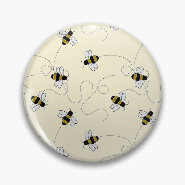 Item preview, Honey bees on a cream background. designed and sold by claireseyeview.