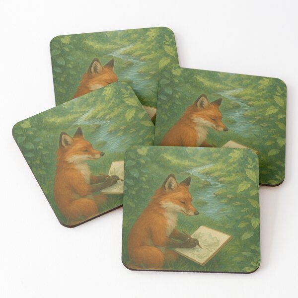 Item preview, Fox Painting in the Woods designed and sold by thehaywirehoney.