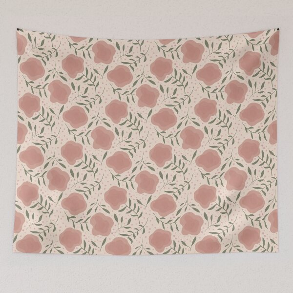 Aperçu de l'œuvre Jardin de pétales roses | Motif floral doux créée et vendue par Designs by Fox.