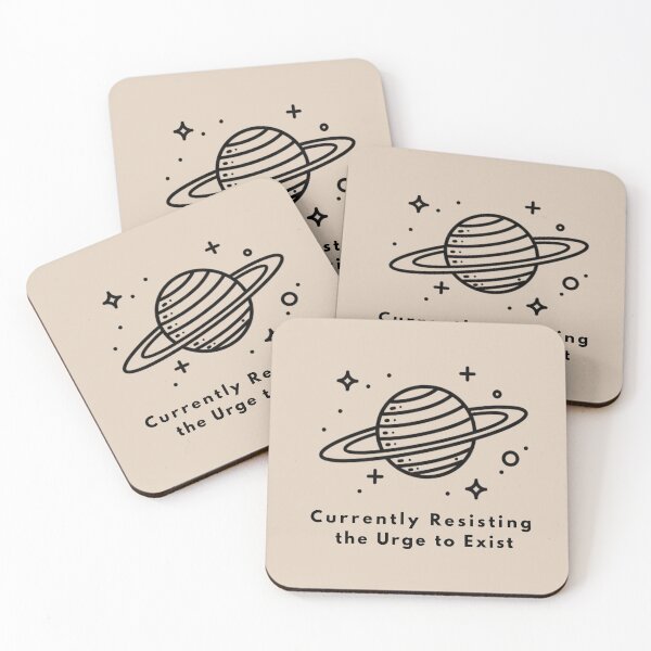 Item preview, Currently Resisting the Urge to Exist | Minimalist Cosmic Aesthetic designed and sold by Design_Your_Day.