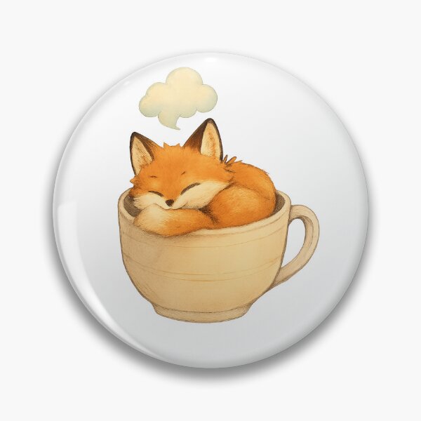 Item preview, Cozy Fox in a Teacup designed and sold by Lunarifinds .