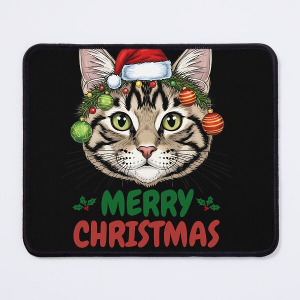 Item preview, Bengal Cat Merry Christmas designed and sold by GeniusPrint.