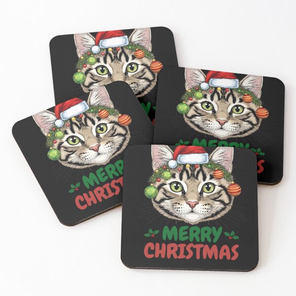 Item preview, Bengal Cat Merry Christmas designed and sold by GeniusPrint.