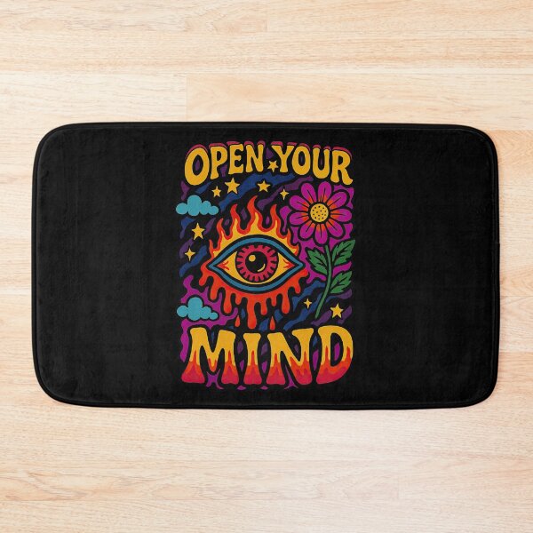 Item preview, Vibrant “Open Your Mind” Statement – Retro Trippy Eye designed and sold by SHHCreations.